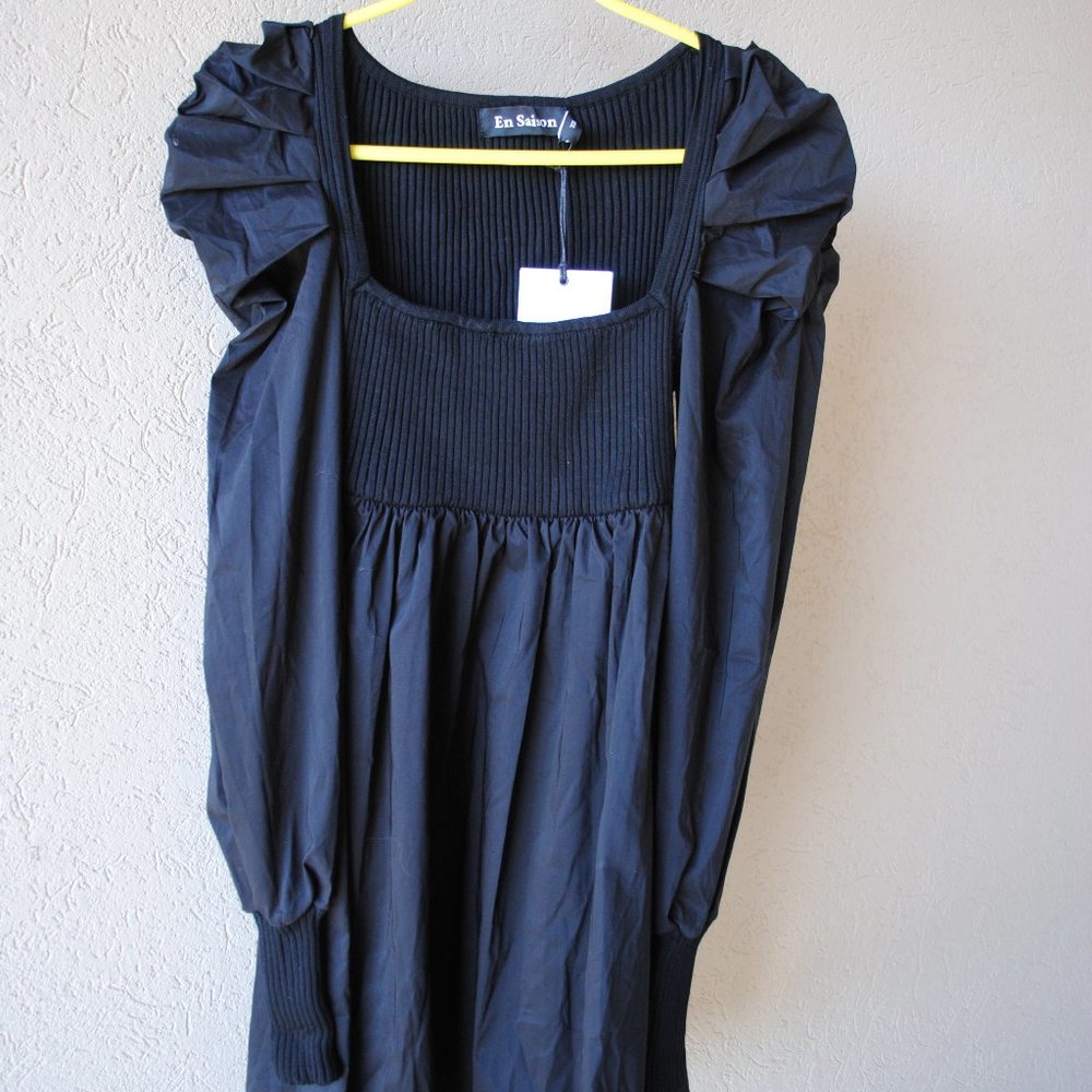 NWT! En Saison mini dress pouf sleeves